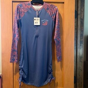 Salt Life Women's Escapism Long Sleeve Performance Dress/Coverup Size XS NWT